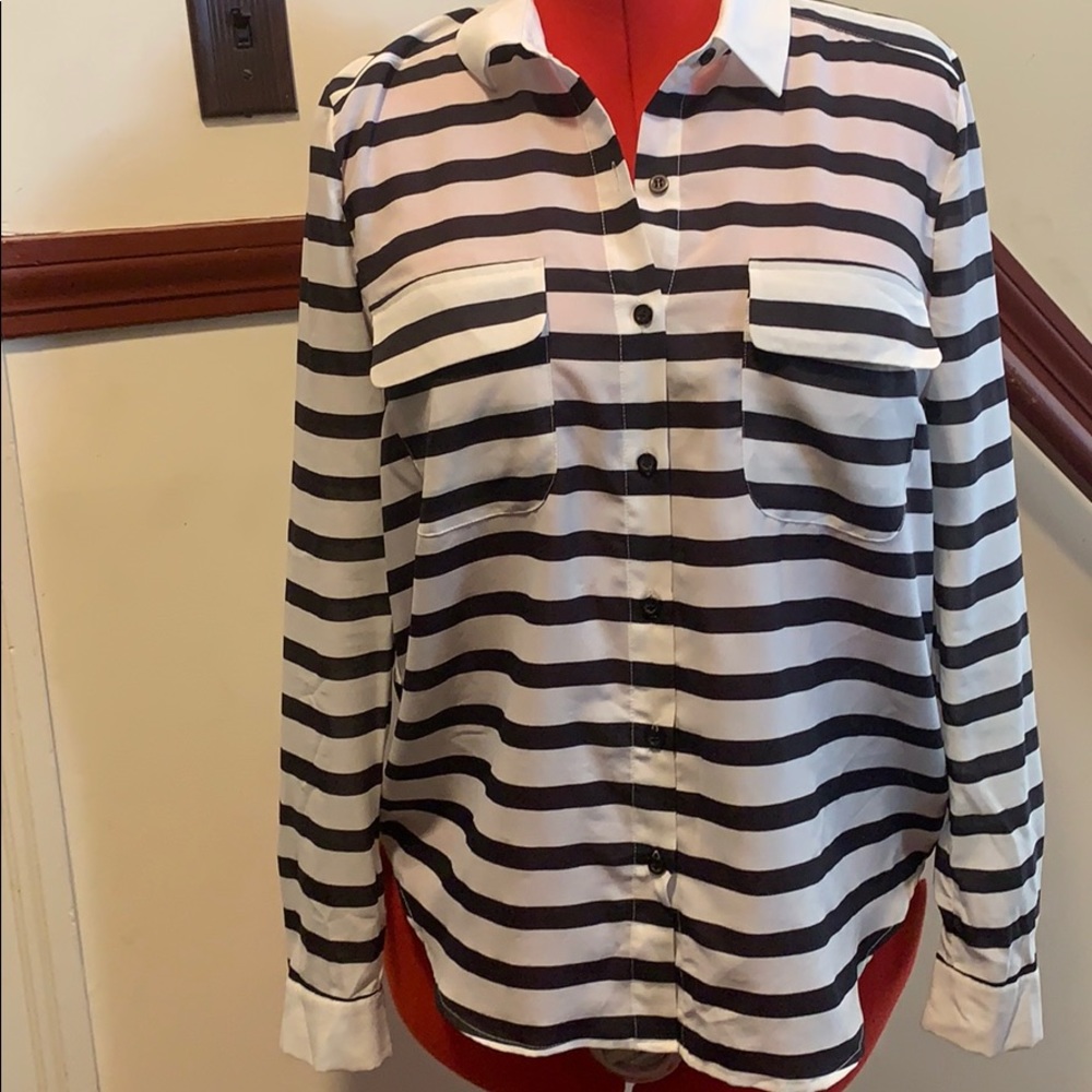 Coincidence &chance striped button down blouse